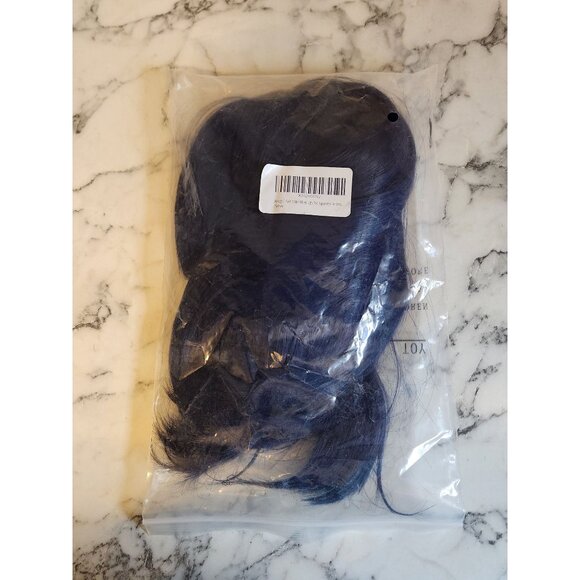 Anime Cosplay Wig Short Layered Blue Synthetic Hairpiece For Japanese Costume - Picture 2 of 4